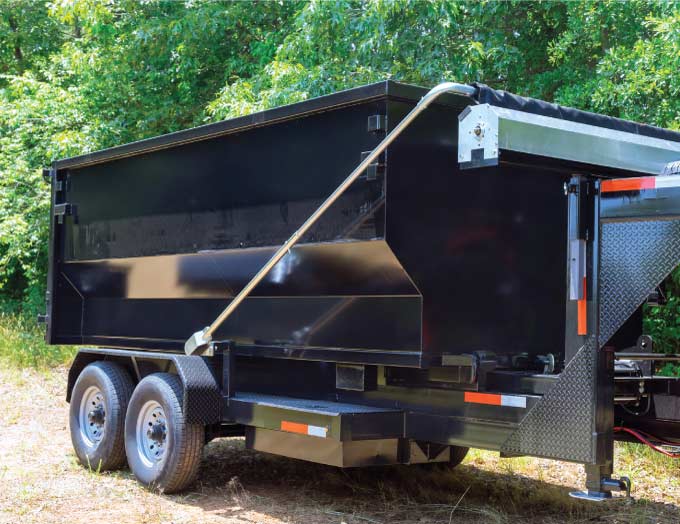 junk removal trailer ready for construction debris removal